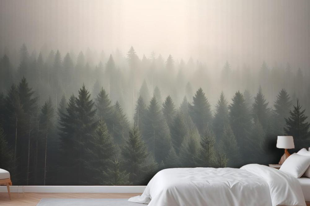 Amidst The Mist Wallpaper Mural