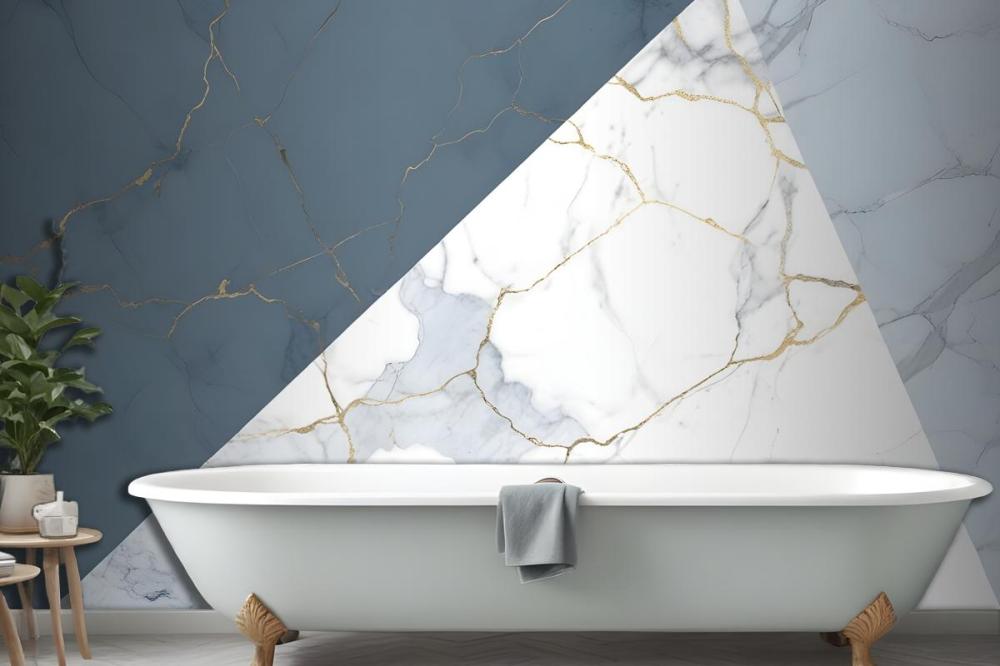 Blue Marble Effect Geometric Wallpaper Mural.jpg
