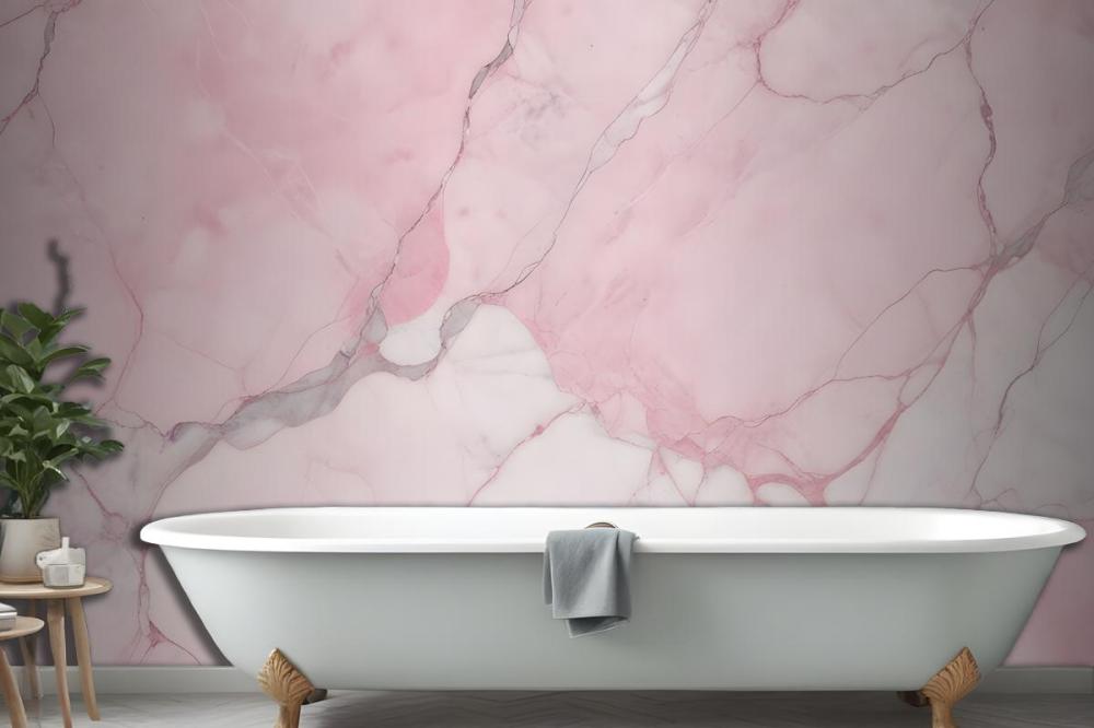 Cracked Pink Marble Wallpaper Mural