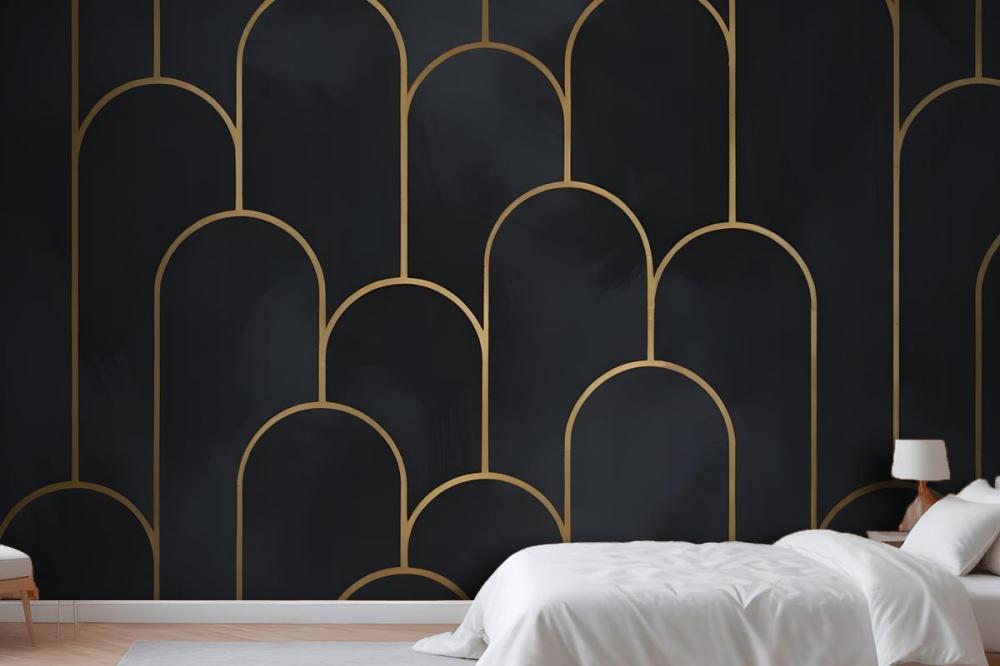 Dark Arches Art Deco Wallpaper Mural