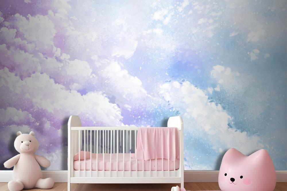 Gradient Pastel Sky Background Kids Wallpaper Mural