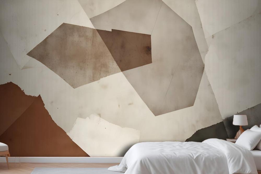 Large Neutral Terrazzo Inspired Wallpaper Mural