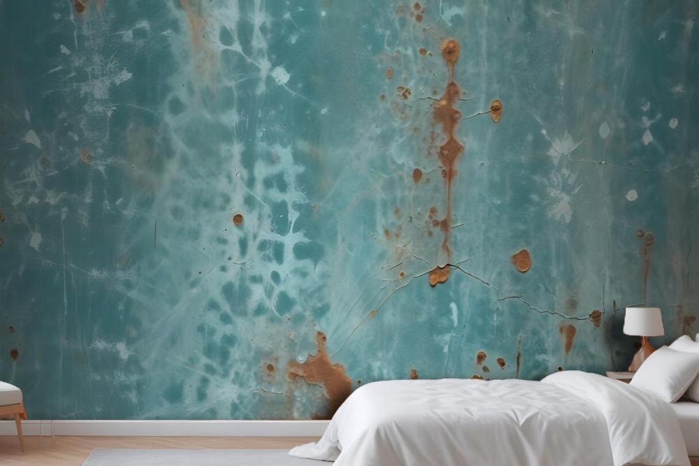 Teal Verdigris Wallpaper Mural