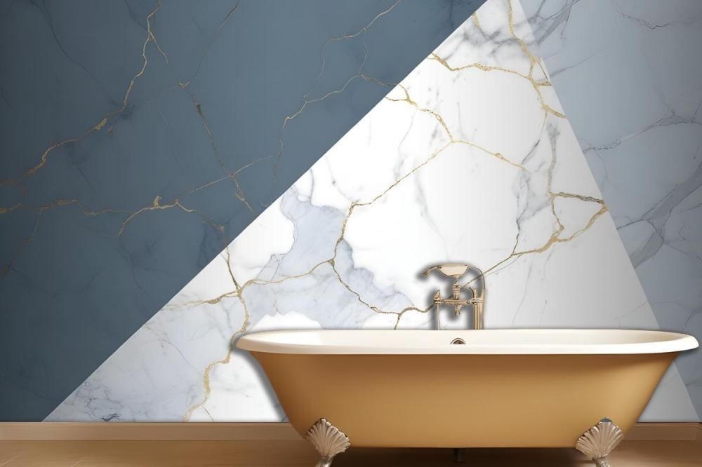 Blue Marble Effect Geometric Wallpaper Mural.jpg