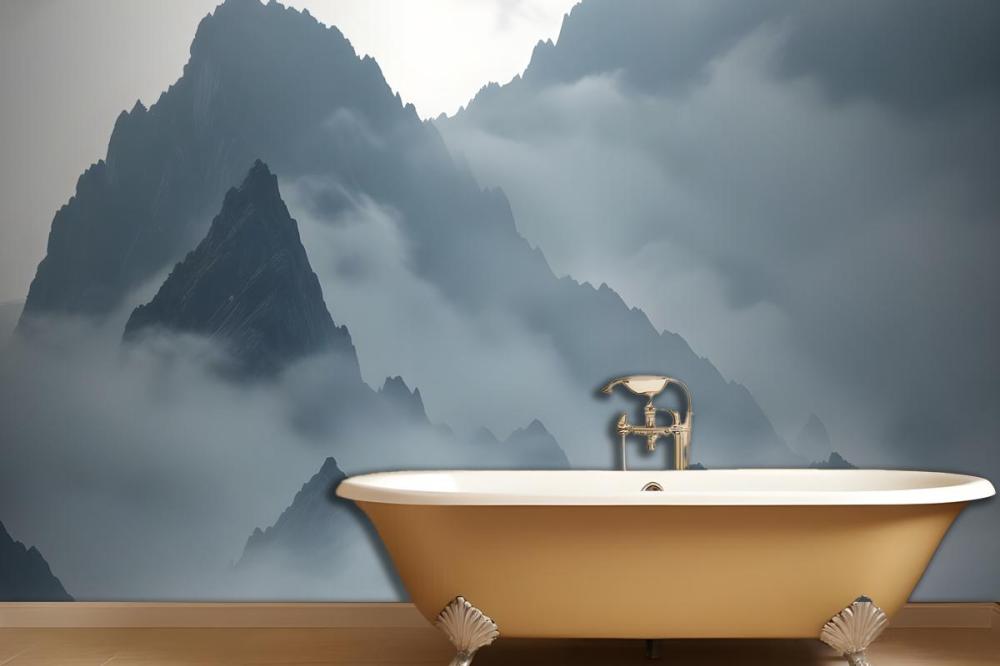 Dana Blue Watercolor Wallpaper Mural