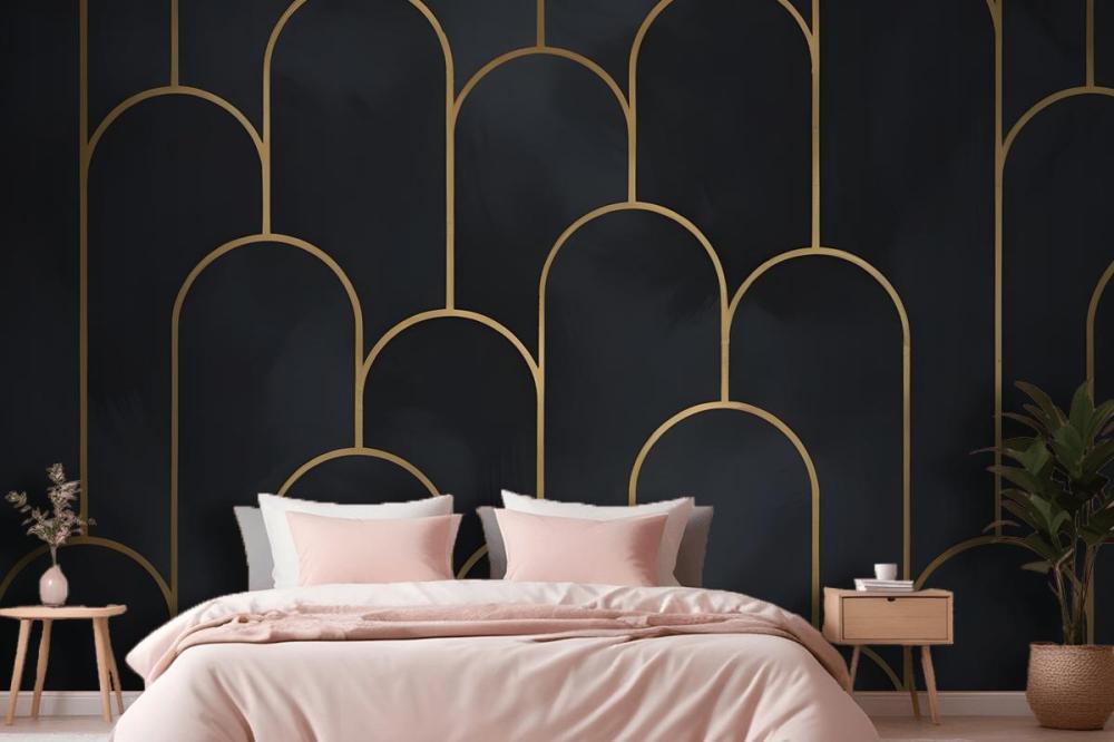 Dark Arches Art Deco Wallpaper Mural