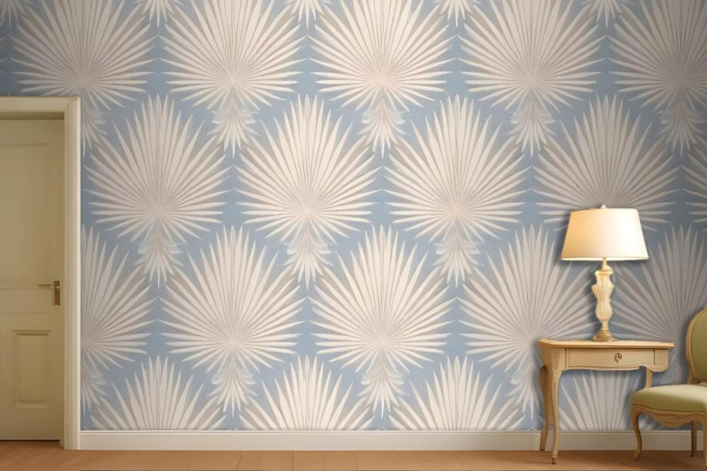 Light Pink Abstract Of Radiating Lines Sunburst Shapes Wallpaper Mural