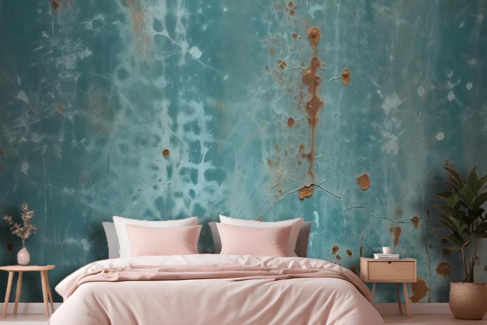 Teal Verdigris Wallpaper Mural