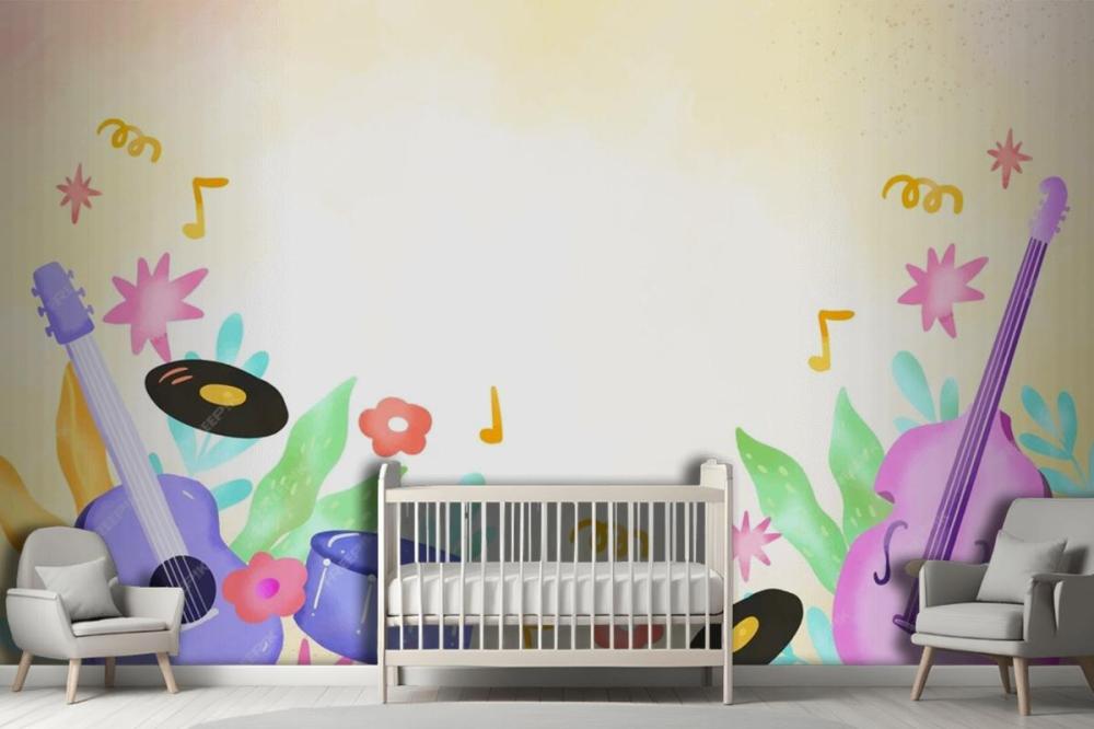 Background For World Music Day Celebration Wallpaper Mural