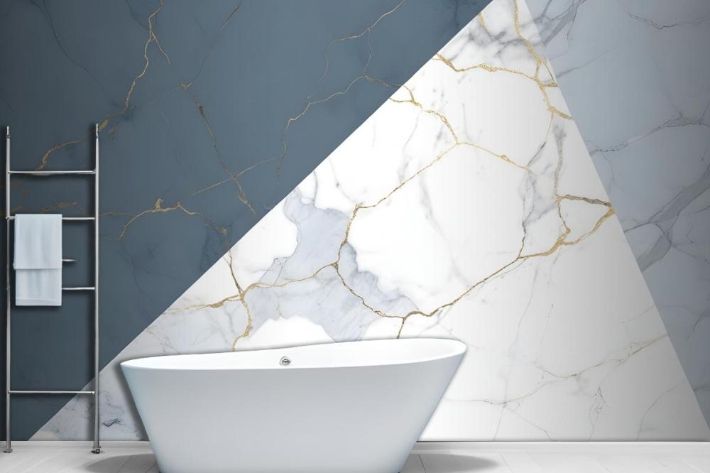 Blue Marble Effect Geometric Wallpaper Mural.jpg