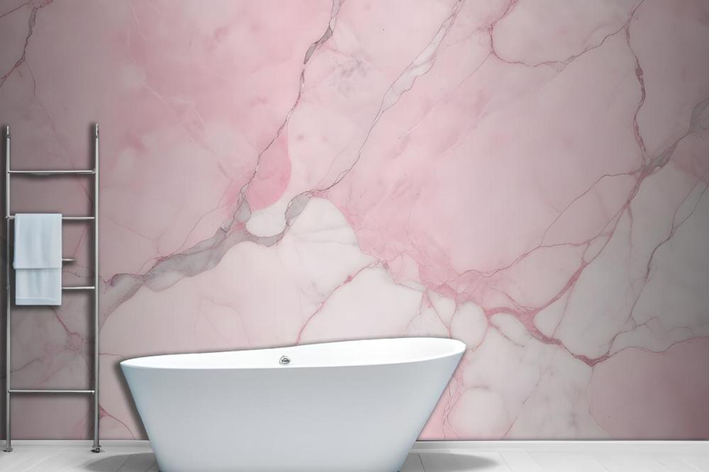 Cracked Pink Marble Wallpaper Mural