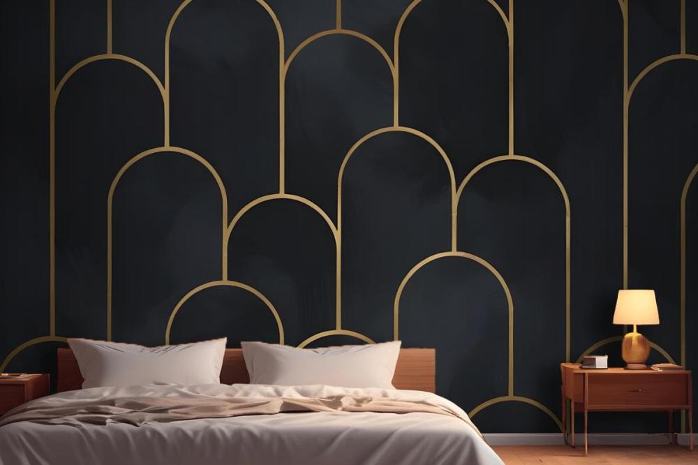 Dark Arches Art Deco Wallpaper Mural