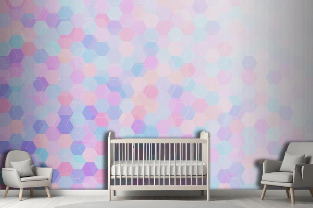 Flat Polygonal Background Wallpaper Mural