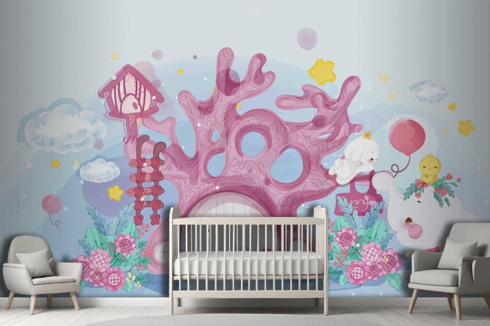 Hand Drawn Parade Doodle Animals Wallpaper Mural