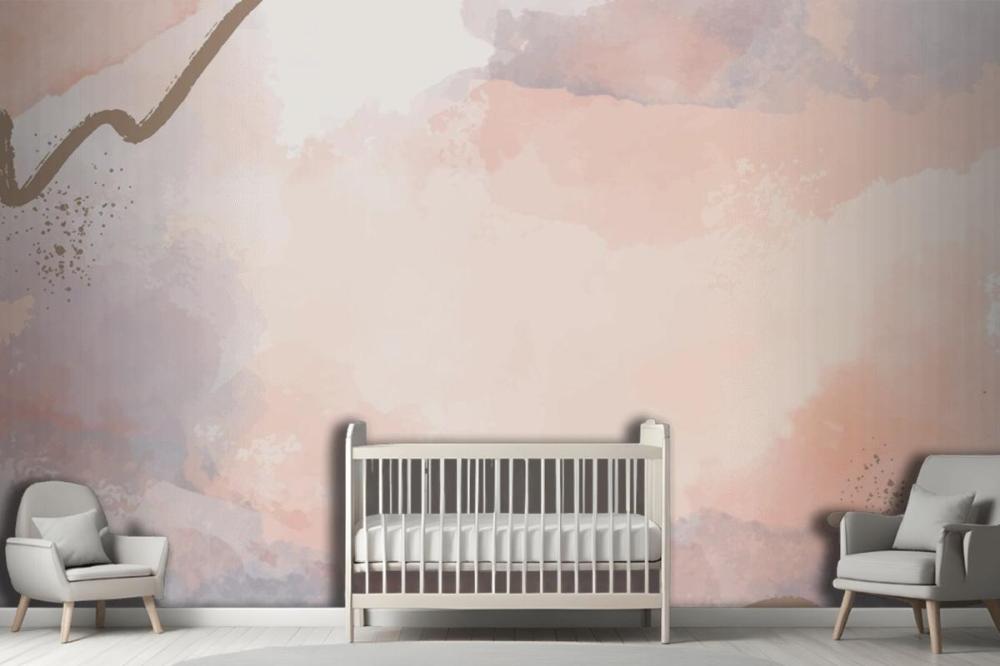 Hand Painted Abstract Background In Watercolor Wallpaper Mural