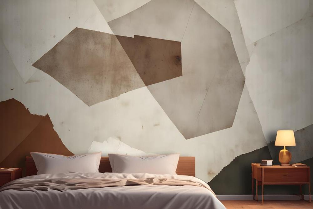 Large Neutral Terrazzo Inspired Wallpaper Mural
