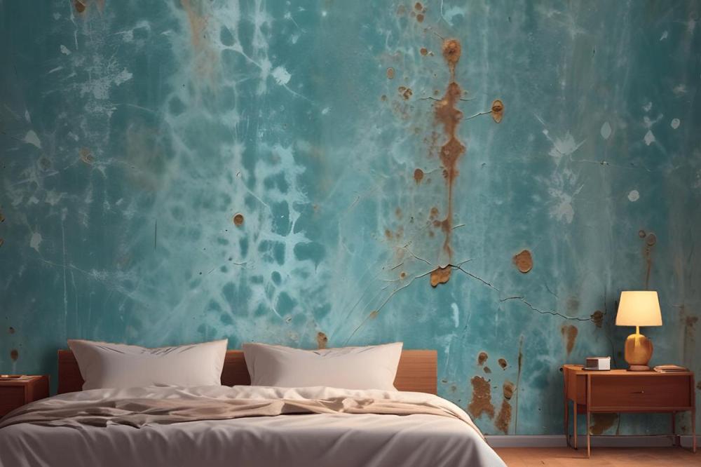 Teal Verdigris Wallpaper Mural