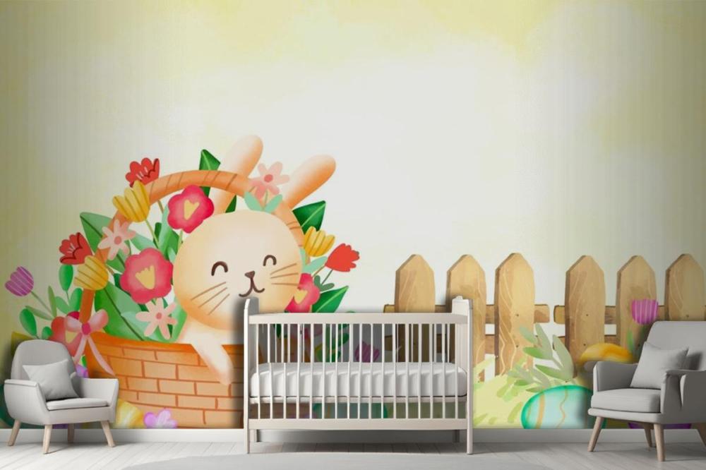 Watercolor Background For Easter Celebration Wallpaper Mural
