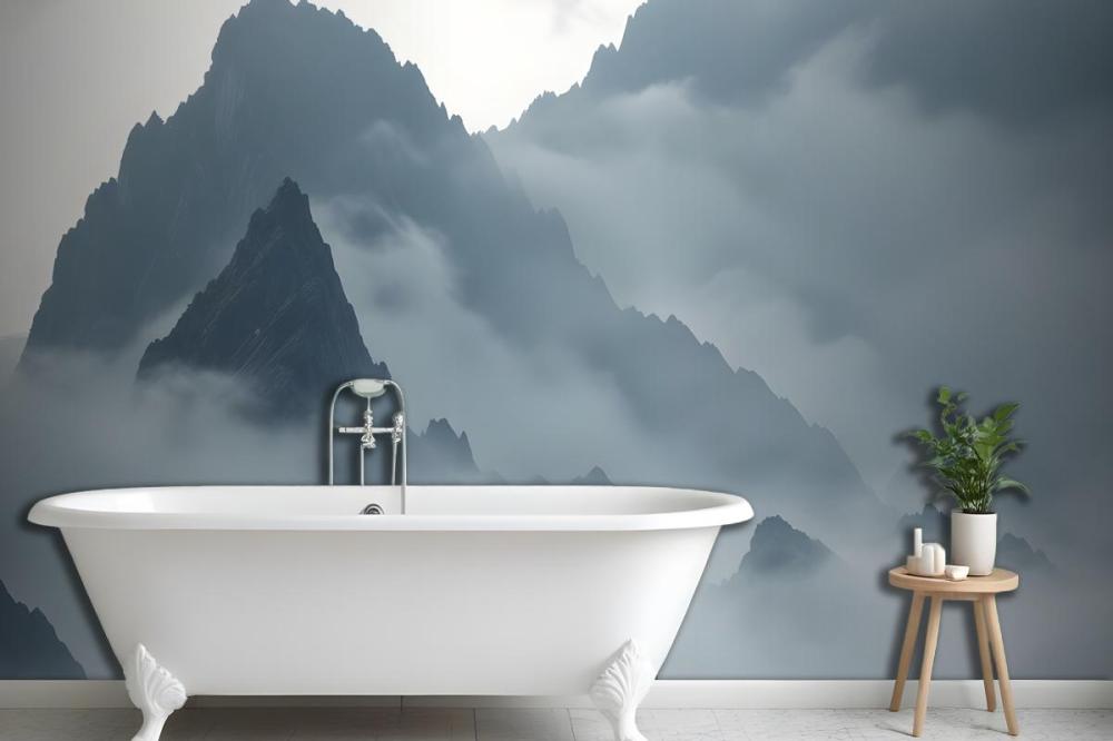 Dana Blue Watercolor Wallpaper Mural