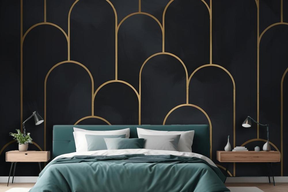 Dark Arches Art Deco Wallpaper Mural