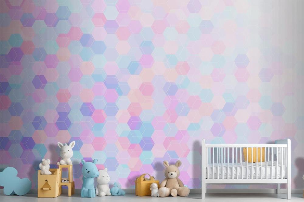Flat Polygonal Background Wallpaper Mural
