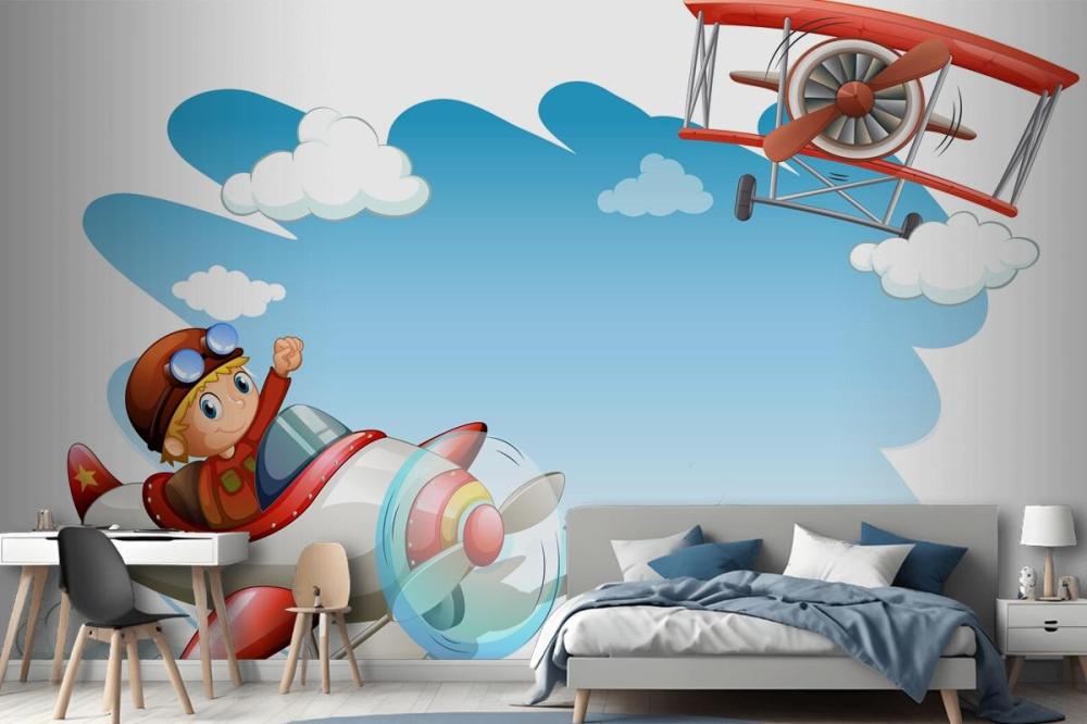 Flying Jets Frame Wallpaper Mural