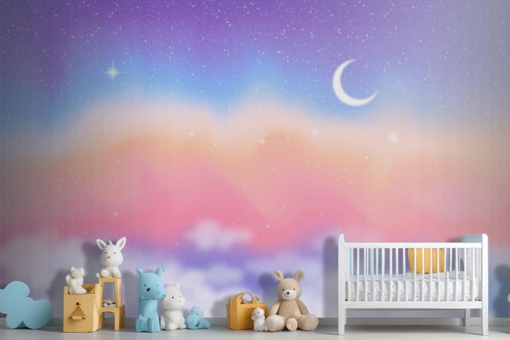 Gradient Pastel Sky Background Kids Girl Wallpaper Mural