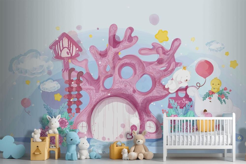Hand Drawn Parade Doodle Animals Wallpaper Mural