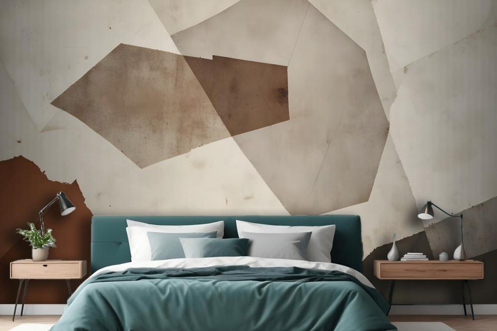 Large Neutral Terrazzo Inspired Wallpaper Mural