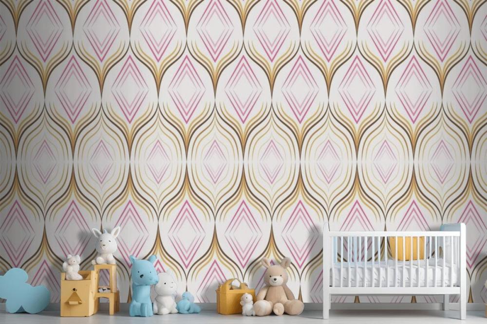 Luxury Silk Fabric Seamless Pattern Wallpaper Mural