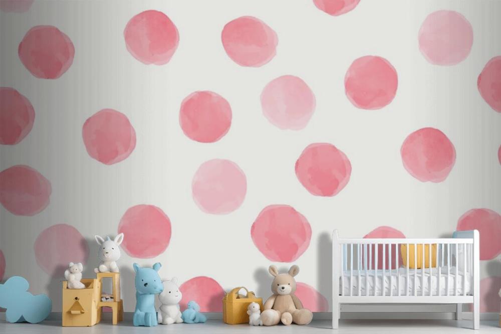 Pink Round Seamless Pattern Wallpaper Design Wallpaper Mural