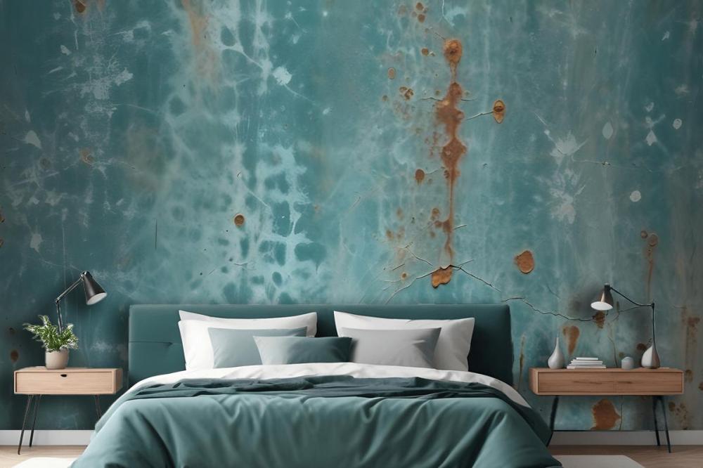 Teal Verdigris Wallpaper Mural