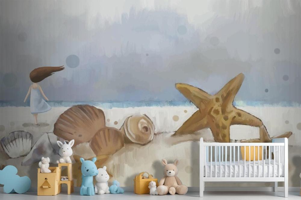 Vacation Watercolor Background Wallpaper Mural