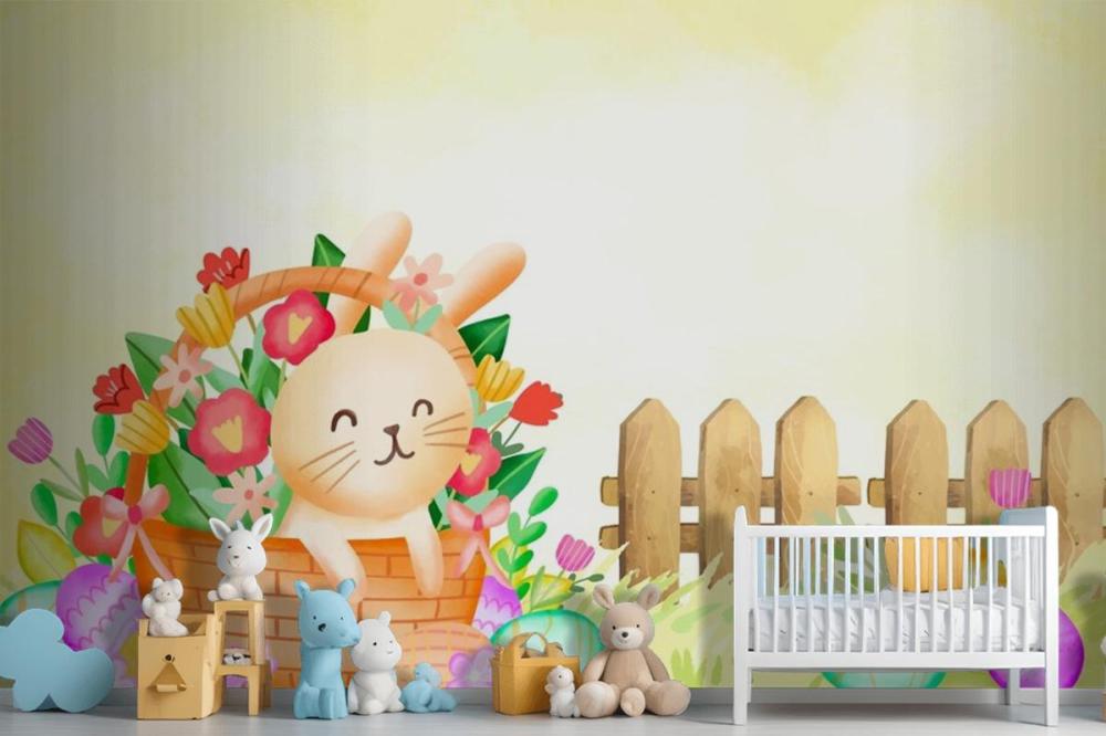Watercolor Background For Easter Celebration Wallpaper Mural