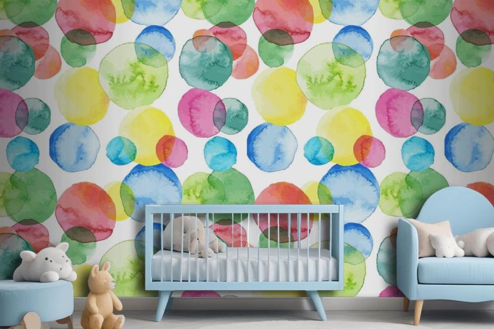 Abstract Watercolor Pattern Design Wallpaper Mural