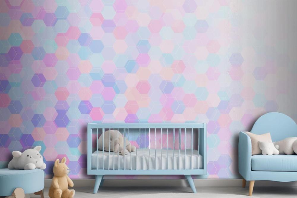 Flat Polygonal Background Wallpaper Mural