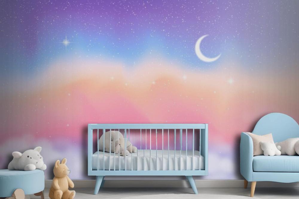 Gradient Pastel Sky Background Kids Girl Wallpaper Mural