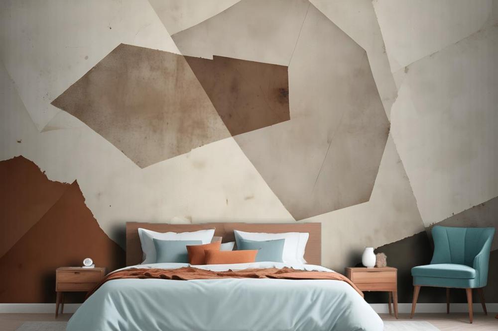 Large Neutral Terrazzo Inspired Wallpaper Mural