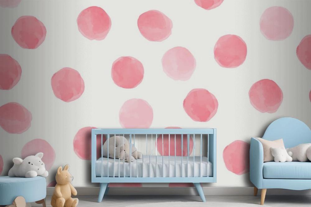 Pink Round Seamless Pattern Wallpaper Design Wallpaper Mural