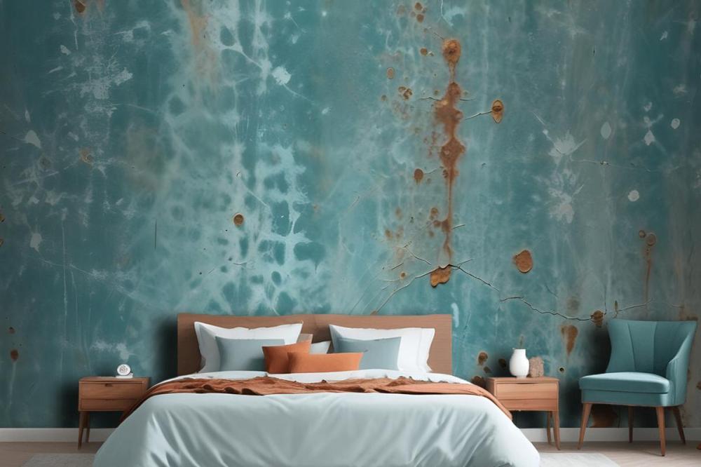 Teal Verdigris Wallpaper Mural
