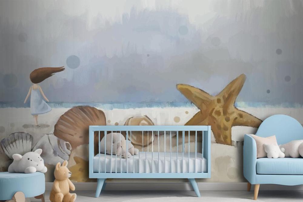 Vacation Watercolor Background Wallpaper Mural