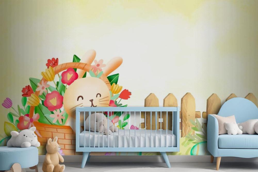 Watercolor Background For Easter Celebration Wallpaper Mural