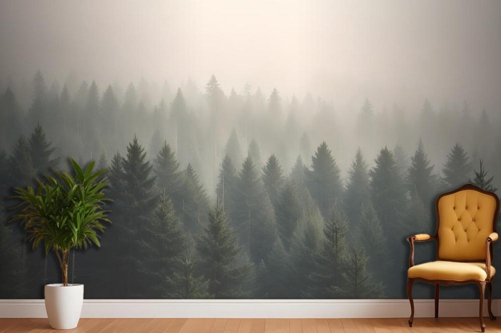 Amidst The Mist Wallpaper Mural