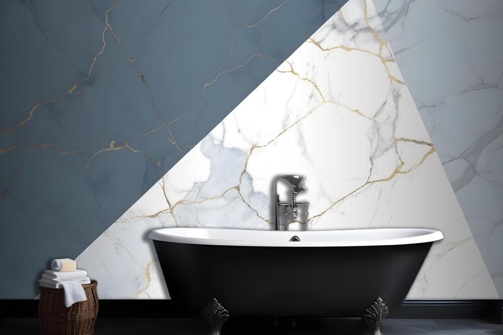 Blue Marble Effect Geometric Wallpaper Mural.jpg