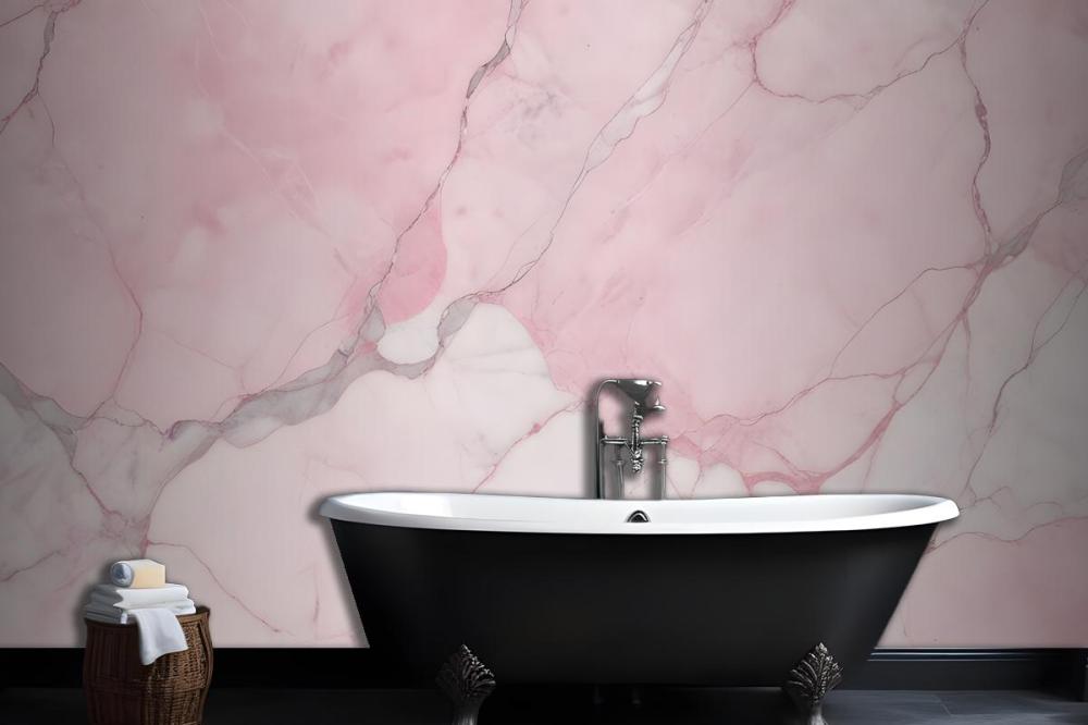 Cracked Pink Marble Wallpaper Mural