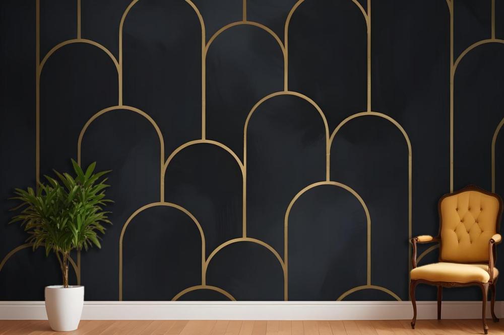Dark Arches Art Deco Wallpaper Mural