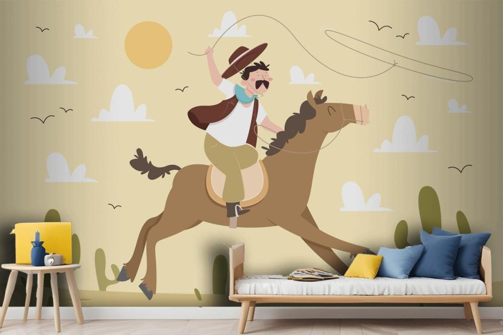 Hand Drawn Gaucho Background Wallpaper Mural