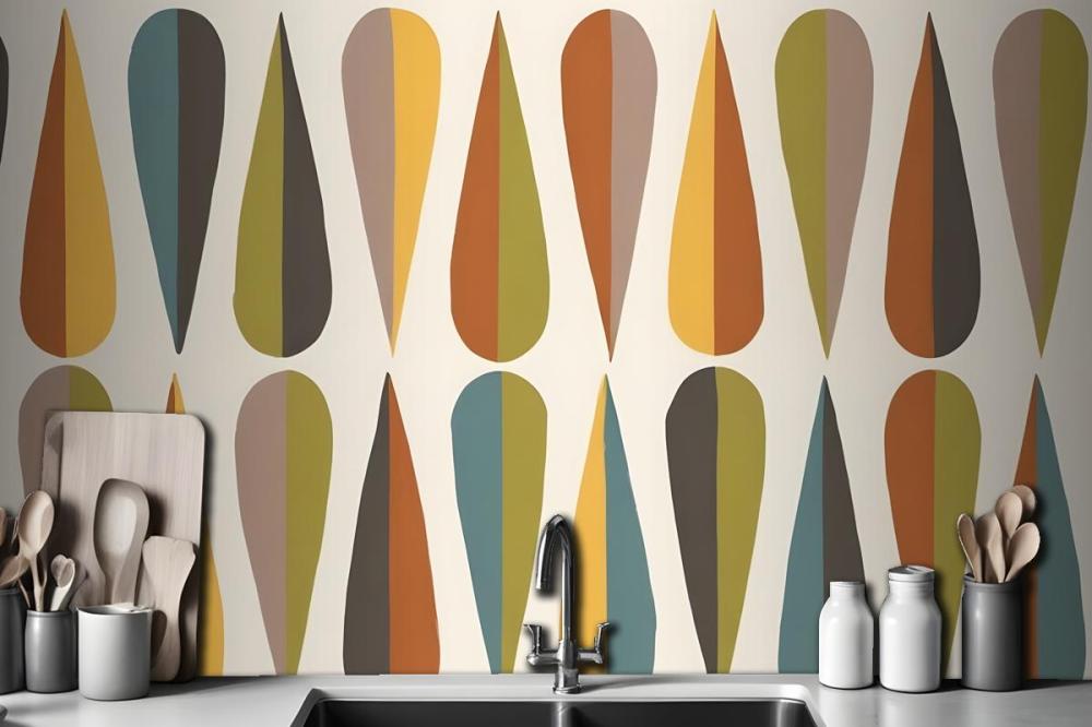 Wegner Colorful Retro Wallpaper Mural