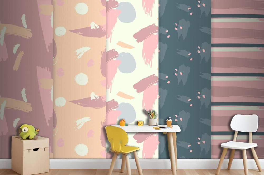 Abstract Pattern Collection Draw Wallpaper Mural