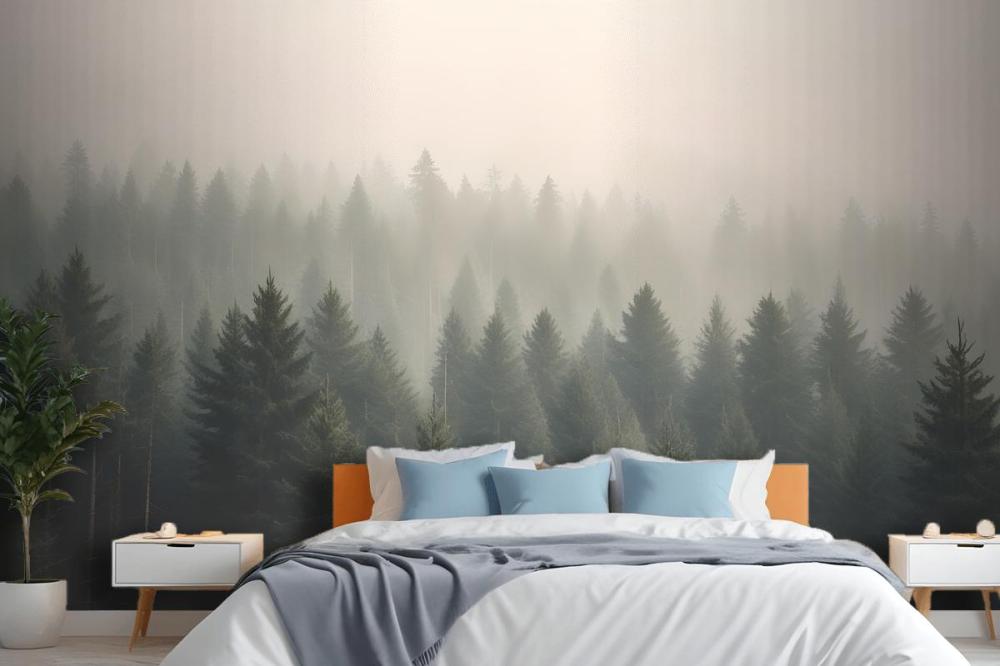 Amidst The Mist Wallpaper Mural